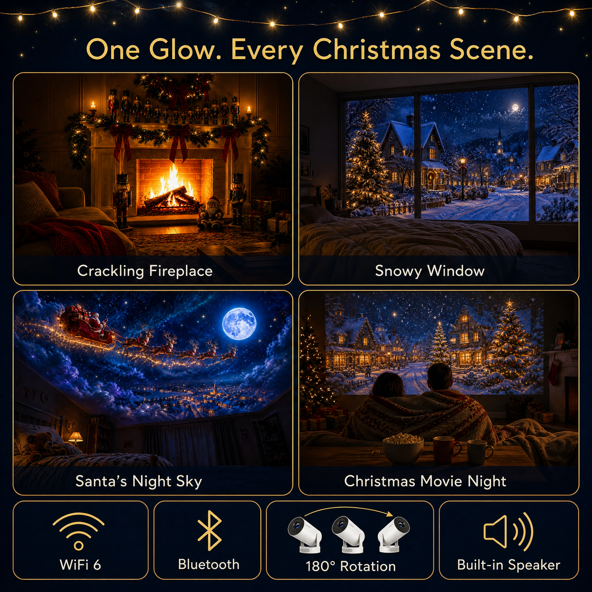 SleighGlow Christmas Projector